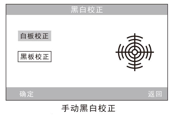 手動黑白校正界面